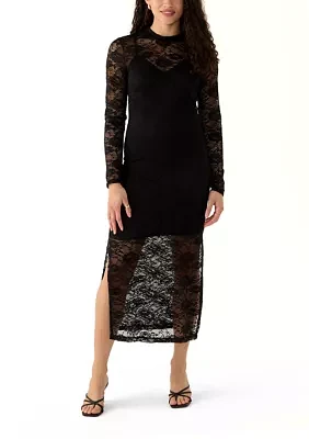 Women's Long Sleeve Lace Bodycon Dress