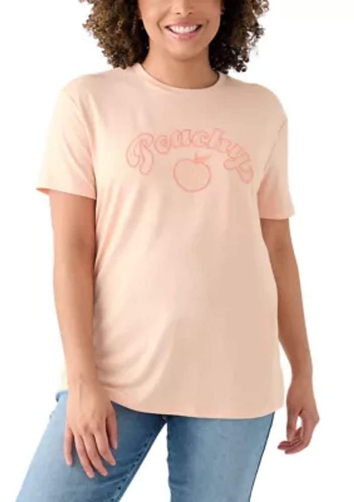 Women's Drop Shoulder Peachy Graphic T-Shirt