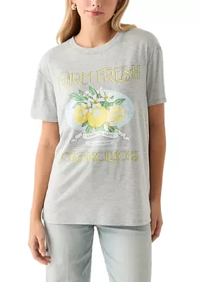 Women's Farm Fresh Organic Lemons Graphic T-Shirt