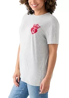 Women's Short Sleeve Queen of Hearts Graphic T-Shirt