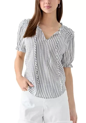 Women's Smocked Puff Sleeve Top