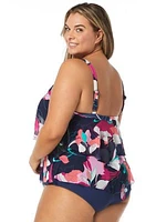 Avalon Floral Portia Mesh Tankini Swim Top