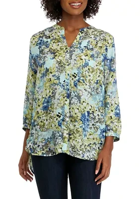 Women's 3/4 Sleeve Printed Blouse