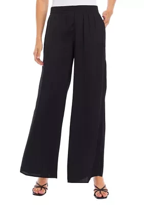 Solid Wide Leg Pants