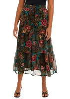 Women's Printed Midi Skirt