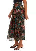 Women's Printed Midi Skirt