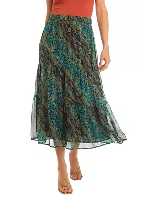 Women's Printed Midi Skirt