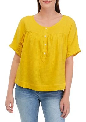 Women's Dolman Sleeve Henley Shirt