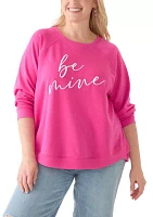 Plus Be Mine Raglan Sweatshirt