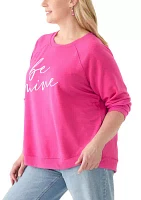 Plus Be Mine Raglan Sweatshirt