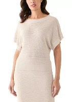 Women's Dolman Sleeve Pointelle Sweater