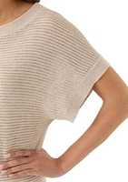 Women's Dolman Sleeve Pointelle Sweater