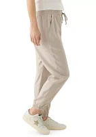 Petite Pull On Tie Waist Drawstring Jogger Pants
