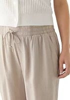 Petite Pull On Tie Waist Drawstring Jogger Pants