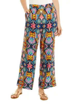 Women's Wide Leg Printed Pants