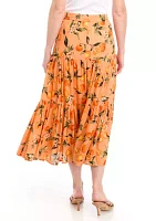 Women's Tiered Printed Skirt