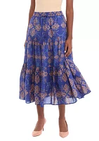 Women's Tiered Printed Skirt