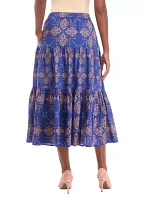 Women's Tiered Printed Skirt