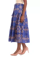 Women's Tiered Printed Skirt