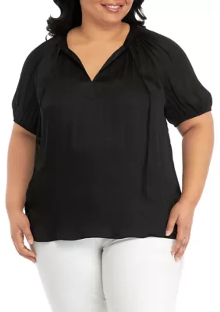 Plus Airflow Peasant Top