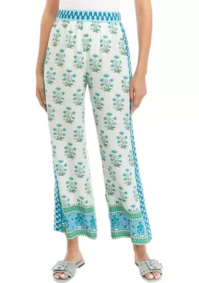 Women's Wide Leg Printed Soft Pants