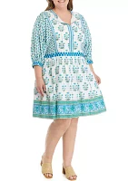 Plus Long Dolman Sleeve Dress