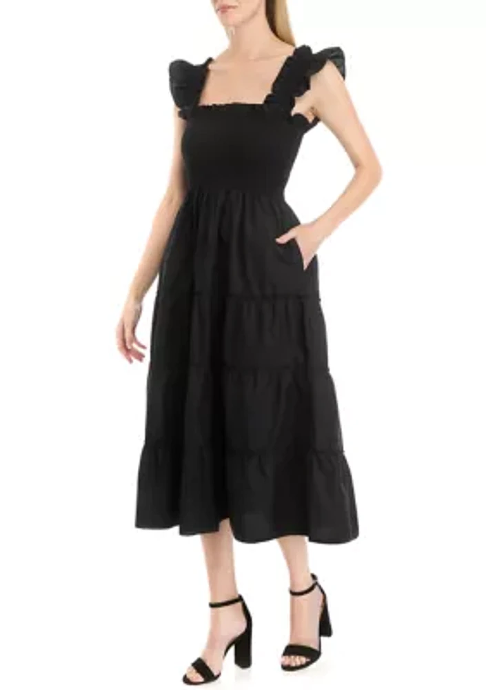 Women's Smocked Bodice Dress with Tiered Skirt