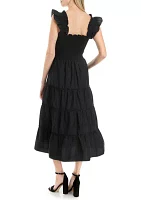 Women's Smocked Bodice Dress with Tiered Skirt