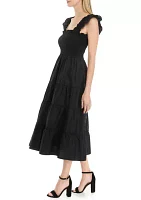 Women's Smocked Bodice Dress with Tiered Skirt