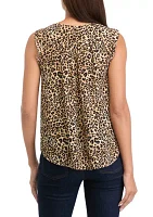 Women's Sleeveless Leopard Top