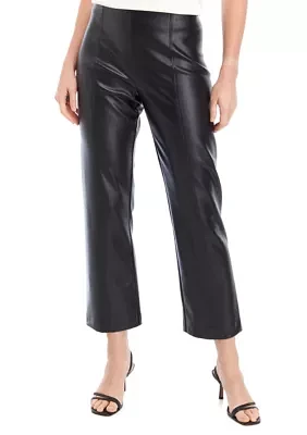 Women's Straight Vegan Leather Pants