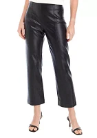 Women's Straight Vegan Leather Pants