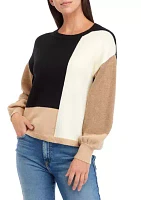 Women's Drop Shoulder Color Block Sweater