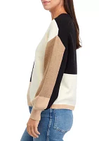 Women's Drop Shoulder Color Block Sweater