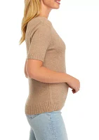 Women's Short Sleeve V-Neck Sweater