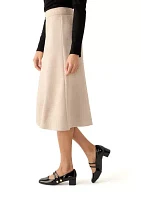 Women's Vegan Suede Midi Skirt