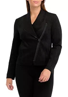 Women's Vegan Suede Shawl Collar Jacket