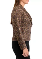 Women's Vegan Suede Shawl Collar Jacket