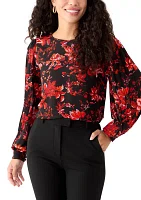 Petite Blouson Sleeve Blouse