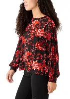 Petite Blouson Sleeve Blouse