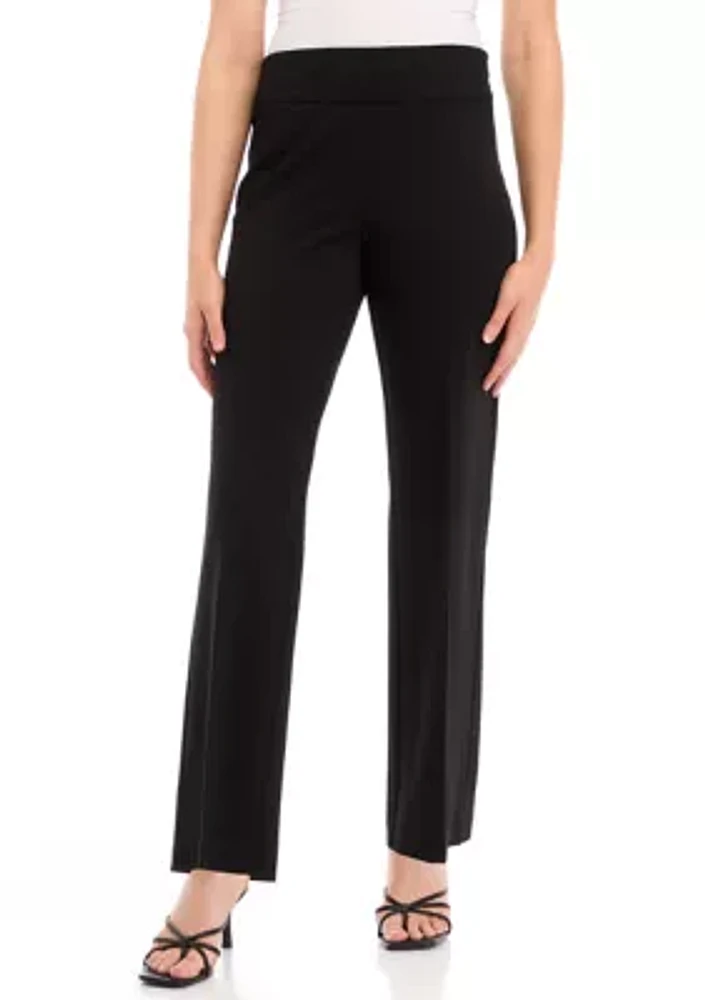 Petite Wide Leg Pants with Side Zip