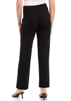 Petite Wide Leg Pants with Side Zip