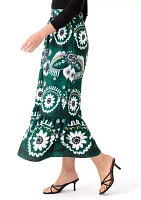 Women's Printed Midi Skirt