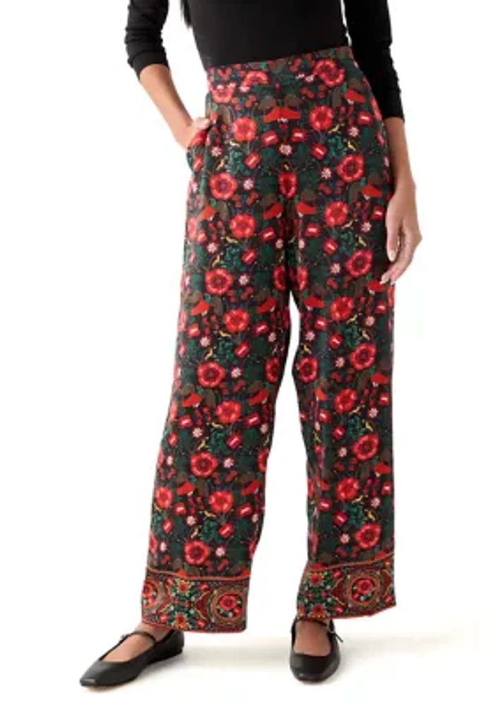 Women's Border Printed Pants