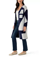 Women's Geo Printed Duster Cardigan