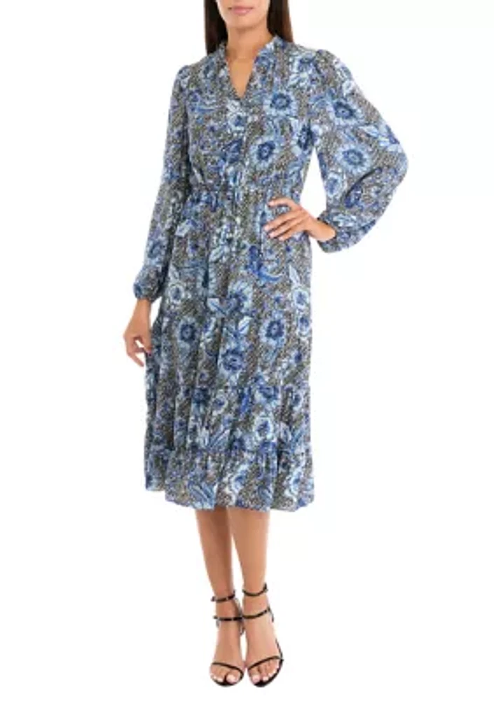 Women's Printed Midi Dress