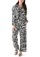 Women's Pull On Printed Wide Leg Pants