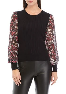 Women's Floral Sleeve Top