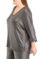 Women's Dolman Sleeve Metallic Shirt