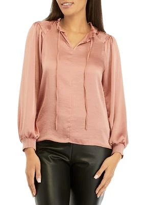 Women's Long Sleeve Smock Shoulder Airflow Blouse